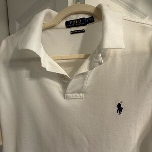 Polo Ralph Lauren White Polo T-shirt Size: S Custom Slim Fit